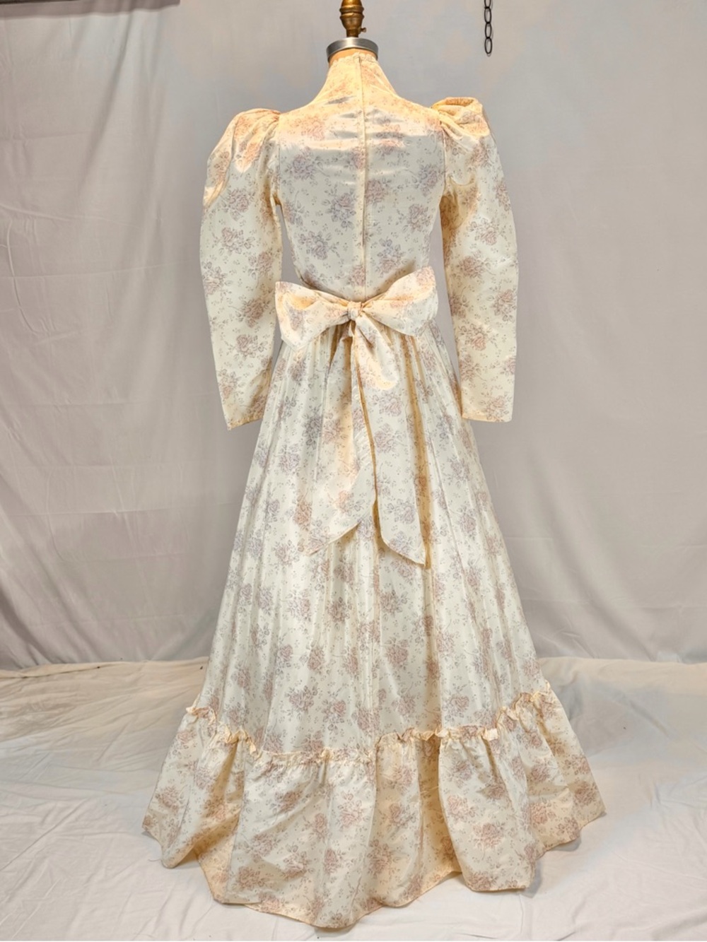 VINTAGE Gunne Sax 70s prairie dress prom formal long sleeve maxi cottage floral - Picture 7 of 17